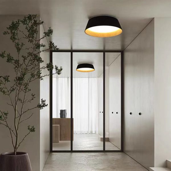 Nordic Minimalist Round LED Iron Pendant Light Flush Mount Lighting - Image 10