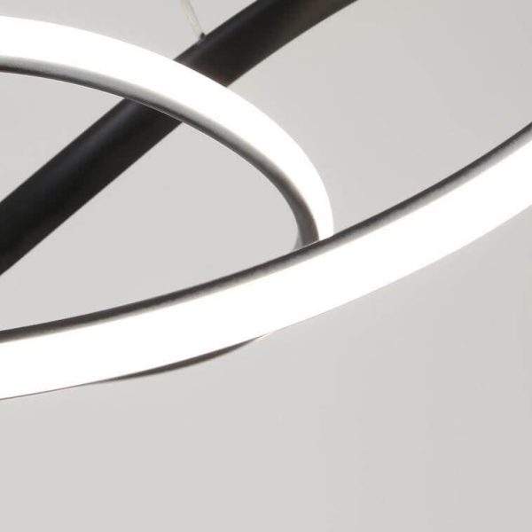 Modern Minimalist Ring Aluminum Strip LED Pendant Light - Image 10