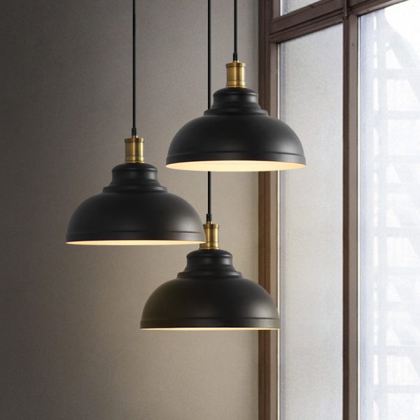 Industrial Simple Dome Round Pot Lid Iron 1-Light Pendant Light - Image 2