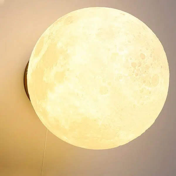 Contemporary Creative Orb Astronaut Iron Resin 1-Light Wall Sconce Lamp For Bedroom - Image 7