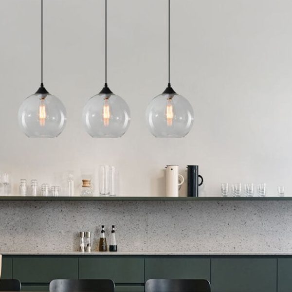 Nordic Minimalist Stained Round Glass 1-Light Pendant Light - Image 5