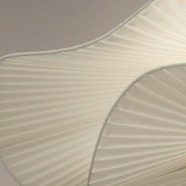 Modern Minimalist Irregular Wave Round Iron Fabric 1-Light Pendant Light For Living Room - Image 5