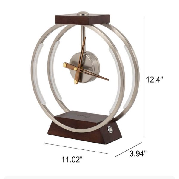 Modern Luxury Clock Design Wireless Charging LED Touch Table Lamp - Image 6