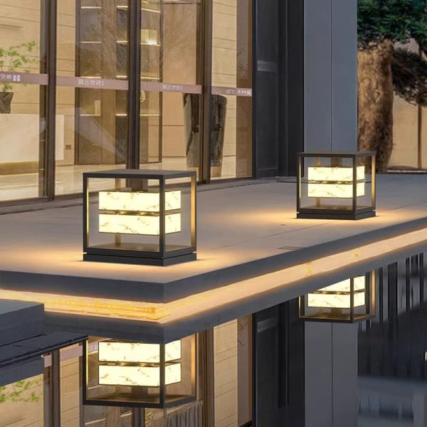 Modern Simplicity Waterproof Stainless Steel PC LED Solar Post Lamp Lawn Light For Garden - Image 11