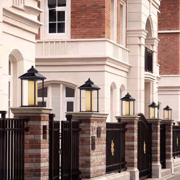 Modern Minimalist Solar Spire Quadrangle Aluminum Acrylic LED Post Head Light For Outdoor Patio - Image 2