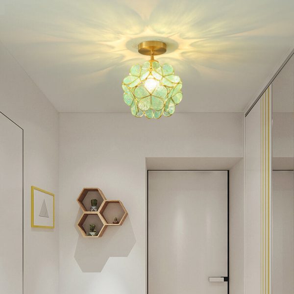 New Japanese-Style Manual Petal Aisle Semi-Flush Mount Light - Image 18