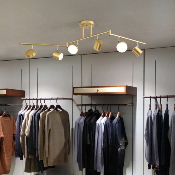 Modern Creative Rotating Track Spotlight LED Semi-Flush Mount Ceiling Light - Image 2