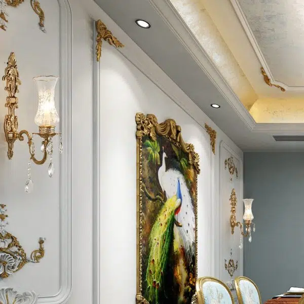 Vintage French Crystal Candelabra Brass 1/2 Light Wall Sconce Lamp - Image 18