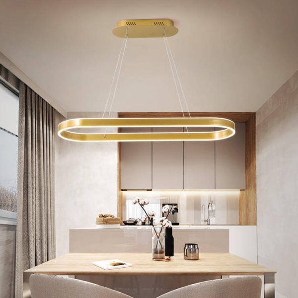 Modern Minimalist Light Luxury Oval Aluminum LED Chandelier - Image 17