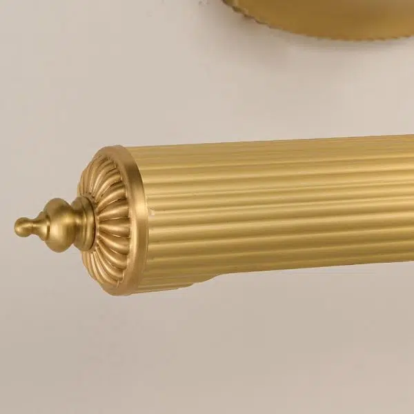 French Antique Copper Cylindrical 2-Light Mirror Front Wall Sconce Lamp - Image 7