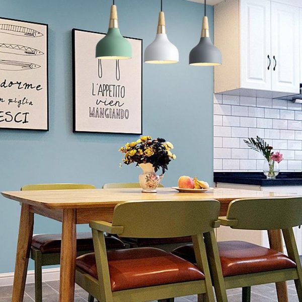 Creative Modern Macaron Disc Art 1-Light Pendant Light - Image 2