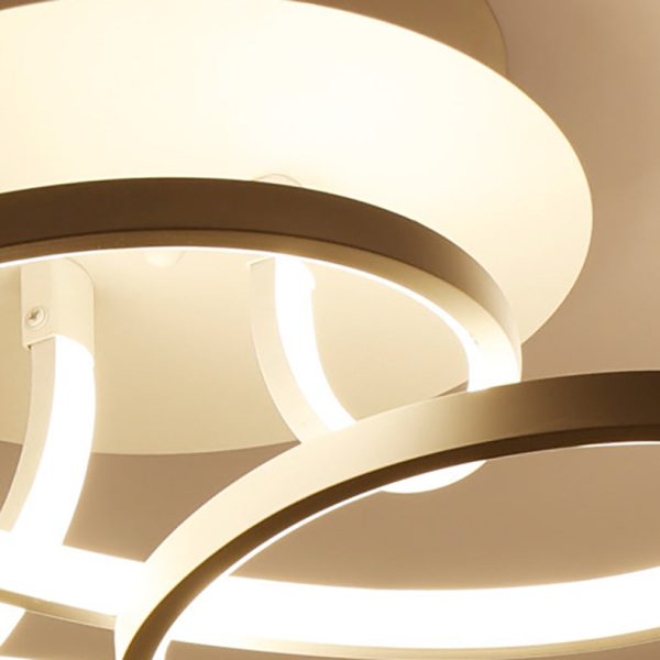 Modern Transitional Irregular Strip Aluminum Acrylic LED Semi-Flush Mount Ceiling Light For Living Room - Image 11