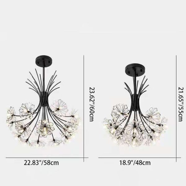 Modern Transitional Crystal Dandelion Branches 13/19 Light Chandelier For Dining Room - Image 5