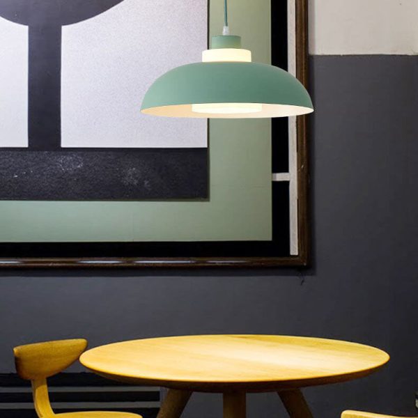 Modern Solid Color Macaron Acrylic Aluminum 1-Light Pendant Light - Image 26