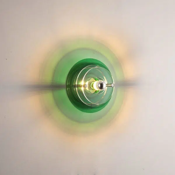 Contemporary Creative Colorful Iron Acrylic Flying Saucer Shade 1-Light Wall Sconce Lamp For Entertainment Room - Image 14