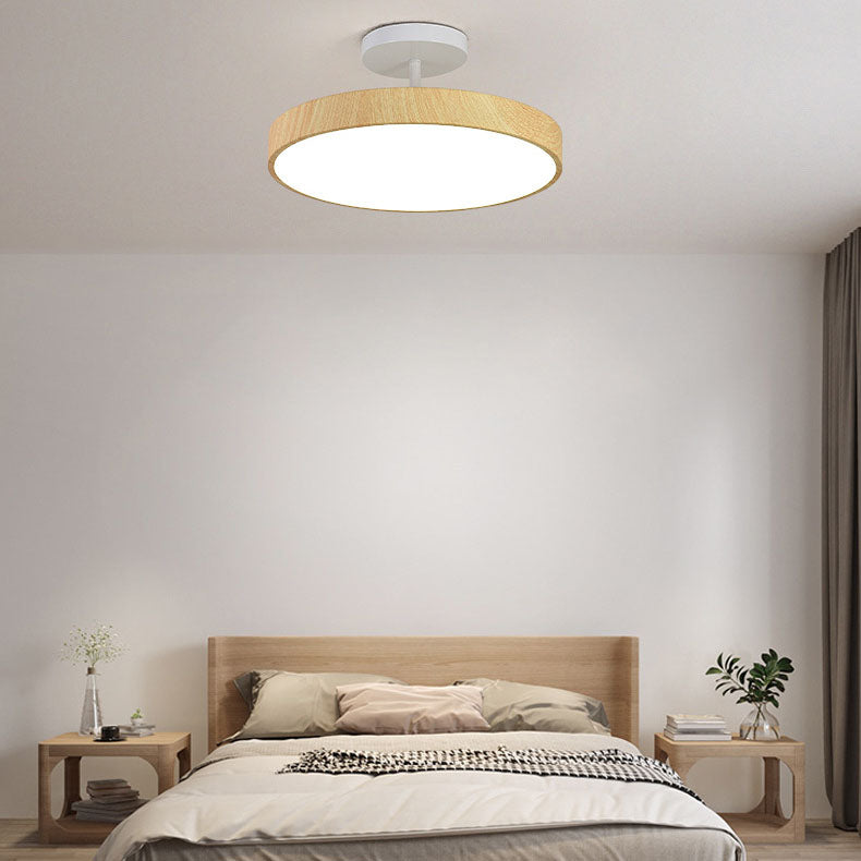 04-c5071de6-1d0e-4030-b9fa-63b2a95889af.jpg Japanese Wabi-sabi Minimalist Wood Grain Round LED Semi-Flush Mount Light - Image 1