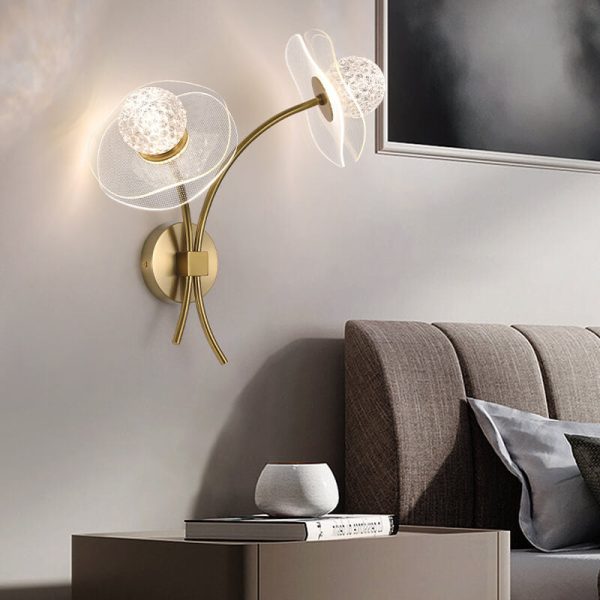 European Creative Lotus Flowers  Acrylic LED Wall Sconce Lamp - Image 16