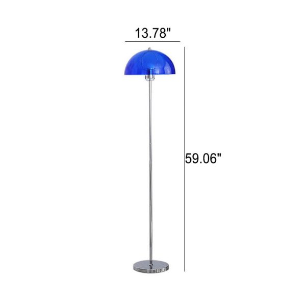 Nordic Vintage Acrylic Clear Dome LED Standing Floor Lamp - Image 8