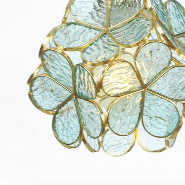 European Tiffany Vintage Brass Glass 1-Light Wall Sconce Lamp - Image 18