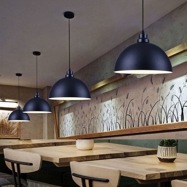 Industrial Simple Iron Dome Pot Lid 1-Light Pendant Light - Image 3