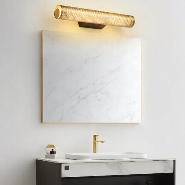 Modern Luxury Vanity  Grid Column Hardware Acrylic LED Wall Sconce Lamp - Image 7