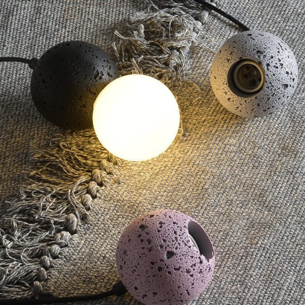 Contemporary Scandinavian Orb Terrazzo 1-Light Pendant Light For Bedroom - Image 5