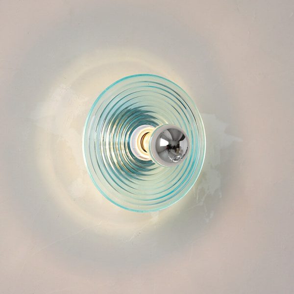 Modern Creative Water Ripple Transparent Glass Iron 1-Light Wall Sconce Lamp - Image 12