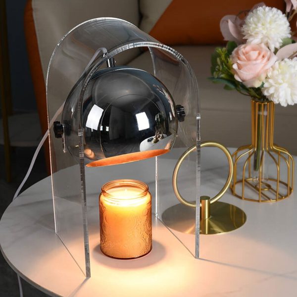 Vintage Acrylic Glass Dome Shade Aromatherapy Melting Wax Table Lamp - Image 7