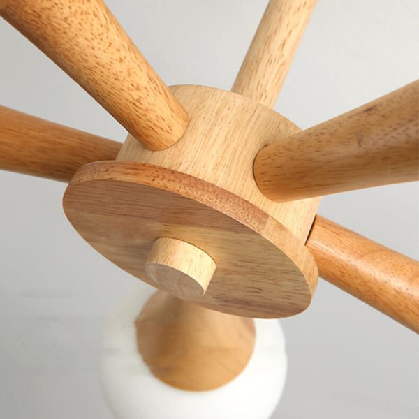 Japanese Log Fork 3/4/5-Light Semi-Flush Mount Light - Image 9