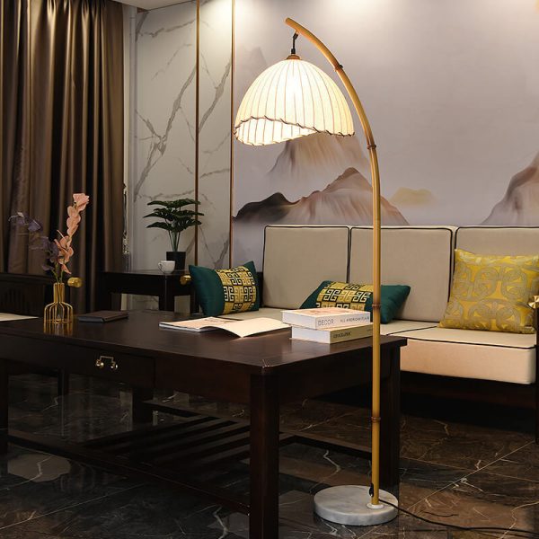 Retro Zen Simulation Bamboo Pole 1-Light Standing Floor Lamp - Image 14