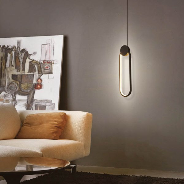 Modern Minimalist Iron Silicone Geometric Round Frame LED Pendant Light for Bedroom - Image 19
