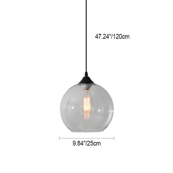 Nordic Minimalist Stained Round Glass 1-Light Pendant Light - Image 14