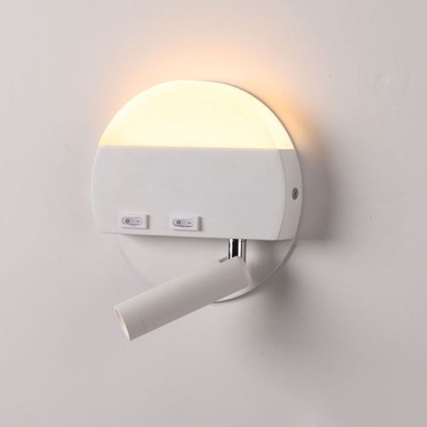 Modern Minimalist Round Square Acrylic Aluminum LED Reading Wall Sconce Lamp - Image 13