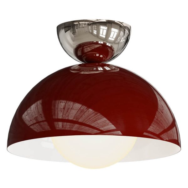 Modern Simple Wrought Iron Semi-Circle 1-Light Semi-Flush Mount Lighting - Image 7