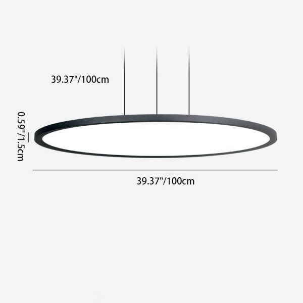 Modern Minimalist Aluminum Round Shape LED Pendant Light For Dining Room - Image 9