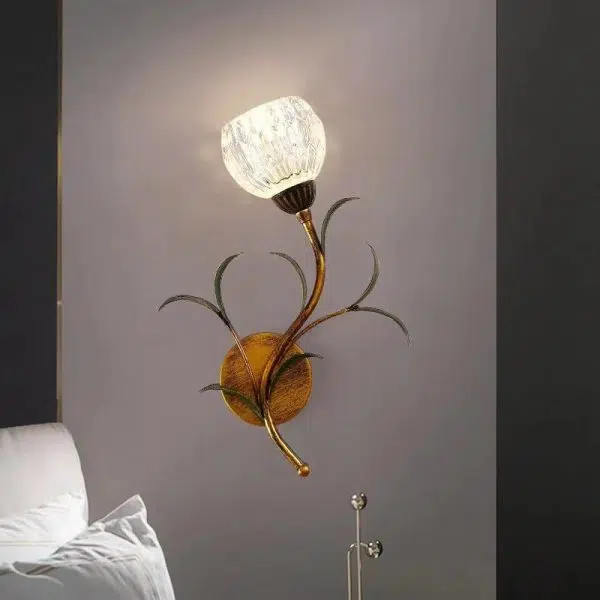 Modern Minimalist Art Glass Flower 1/2-Light Wall Sconce Lamp - Image 18