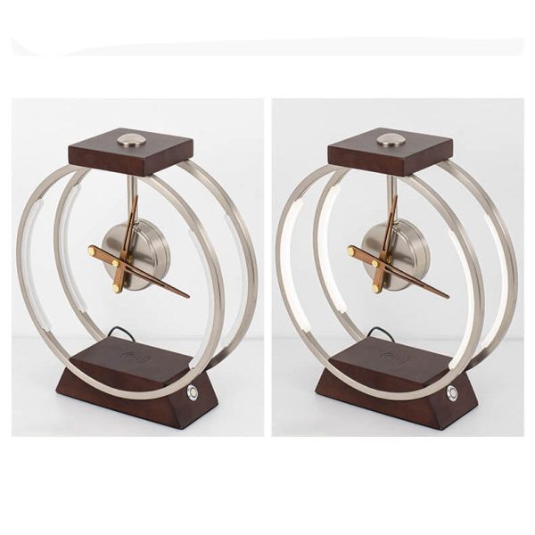 Modern Luxury Clock Design Wireless Charging LED Touch Table Lamp - Image 12