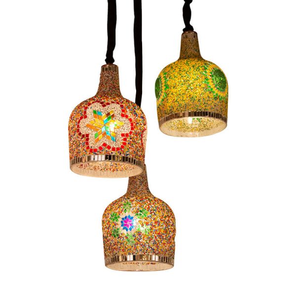 Modern Creative Stained Glass Bottle 1-Light Pendant Light - Image 6
