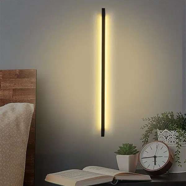 Modern Simplicity Long Strip Aluminum Silicone LED Wall Sconce Lamp - Image 2