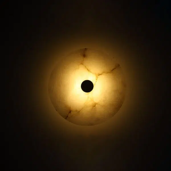 Modern Luxury Round Marble Iron LED Wall Sconce Lamp - Image 13