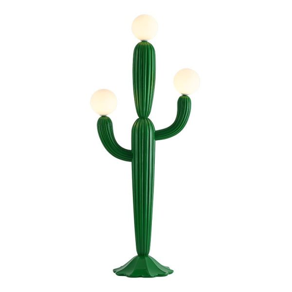 Contemporary Creative Cactus Resin Glass 3-Light Standing Floor Lamp For Living Room - Image 8