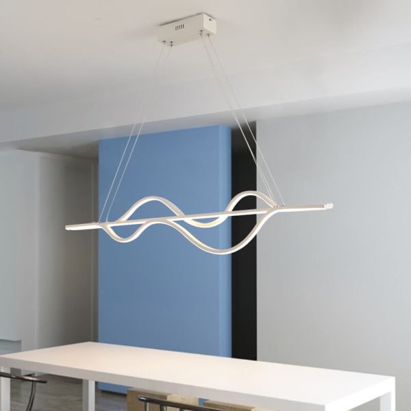 Modern Minimalist Lines LED Island Light Chandelier - Image 3