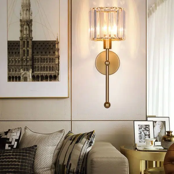 Vintage Light Luxury Crystal Bird 1-Light Wall Sconce Lamp - Image 2