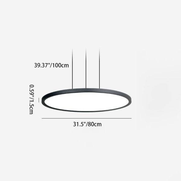 Modern Minimalist Aluminum Round Shape LED Pendant Light For Dining Room - Image 8