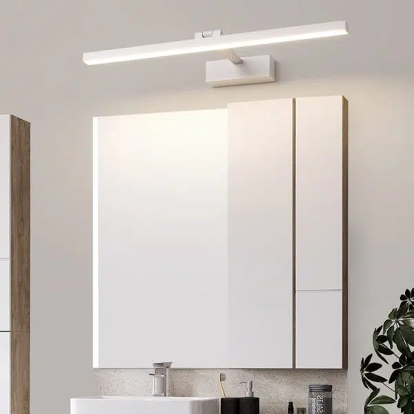 Modern Minimalist Long Iron Aluminum PC LED Vanity Light Wall Sconce Lamp For Bathroom - Image 3