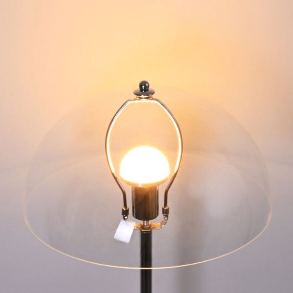 Nordic Vintage Acrylic Clear Dome LED Standing Floor Lamp - Image 9