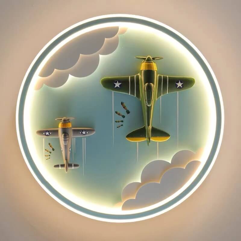05-2e012ea3-1995-45eb-b99a-2ab77bf99450.jpg Modern Cartoon Resin Airplane Pegasus Acrylic Shade LED Kids Flush Mount Ceiling Light - Image 11
