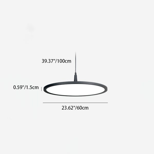 Modern Minimalist Aluminum Round Shape LED Pendant Light For Dining Room - Image 7