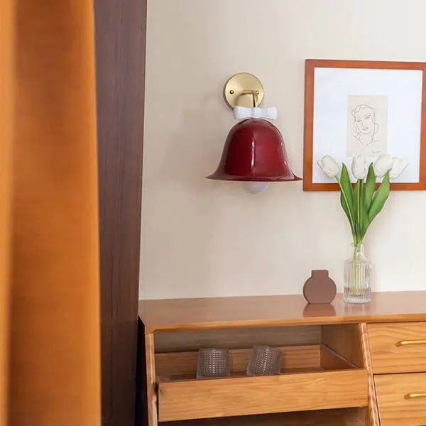 French Minimalist Bell Butterfly Iron 1-Light Wall Sconce Lamp - Image 22