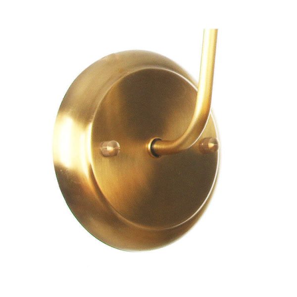 European Tiffany Vintage Brass Glass 1-Light Wall Sconce Lamp - Image 7